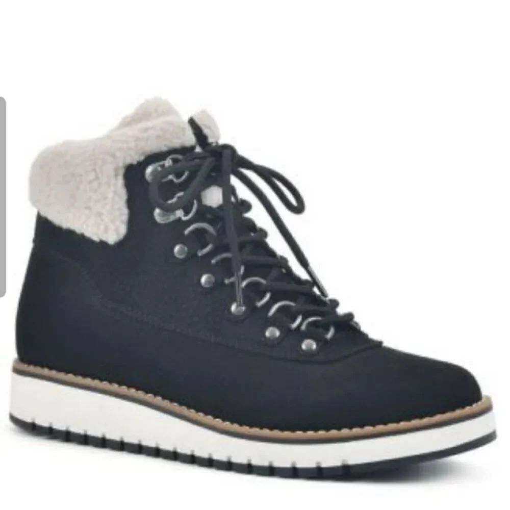 White Mountain Cozy Faux Shearling Booties